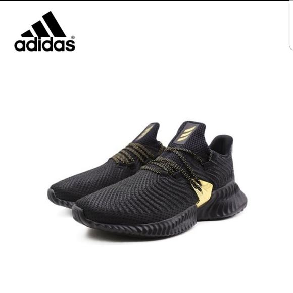 adidas alphabounce instinct black and gold